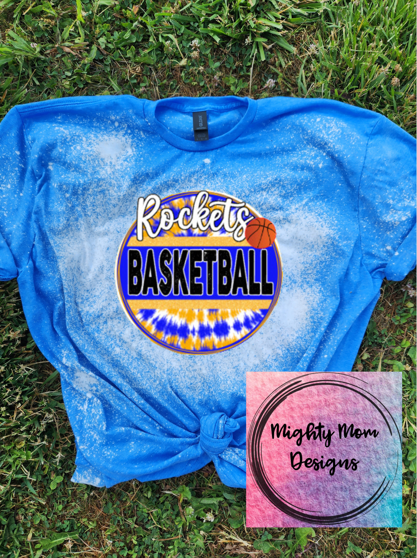 Custom Rockets Sports Spirit wear Tie Dye Circle